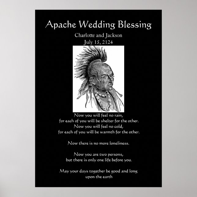 Apache Wedding Blessing Ojibwa Cheif Poster (Front)