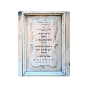 Apache Wedding Blessing Old Door Background 8x10 Metal Print
