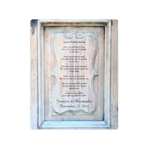 Apache Blessing Art Framed Artwork Zazzle Apache Wedding Blessing Old Door Background 8x10 Metal Print