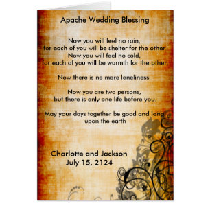 Apache Wedding Blessing Old Paper 2 Cards