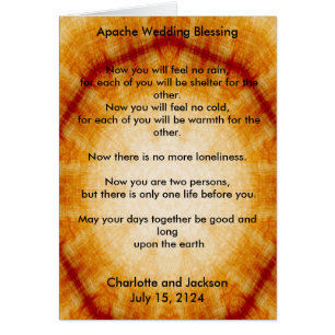 Apache Wedding Blessing Old Paper Cards