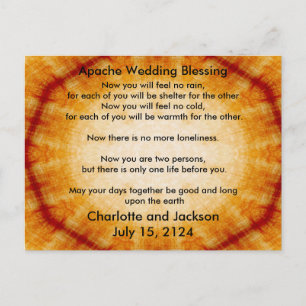 Apache Wedding Blessing Old Paper Postcard