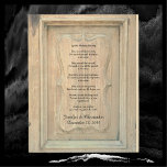 Apache Wedding Blessing Old Wood Background 8x10 Wall Decor<br><div class="desc">This beautiful apache wedding blessing, which begins with "now you shall feel no rain ... ", is made into an 8" x 10" poster, with a background of our original photograph of an old weathered wooden door as a southwest background. There is sample text on the bottom to allow you...</div>