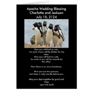 Apache Wedding Blessing Penguins Cards