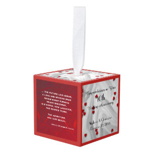 Apache Wedding Blessing Personalized Anniversary Cube Ornament