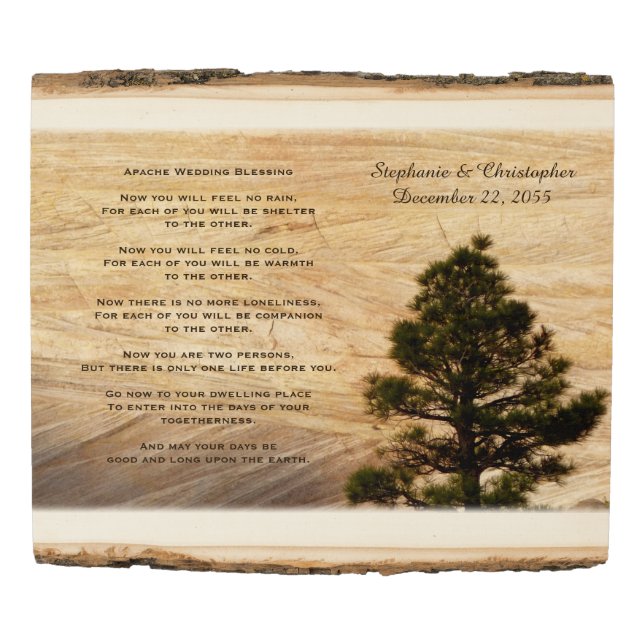 Apache Wedding Blessing Personalized Rustic Art (Front)