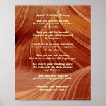 Apache Wedding Blessing Poster 11" x 14" Matte<br><div class="desc">This beautiful apache wedding blessing, which begins with "now you shall feel no rain ... ", is made into an 11" x 14" poster, with a background of our original southwest photograph "Patterns in the Sandstone." There is sample text on the bottom to allow you to customize the names and...</div>