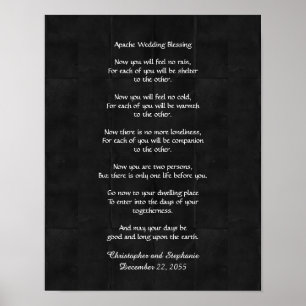 Apache Wedding Blessing Poster 11" x 14" Rustic
