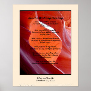 Apache Wedding Blessing Poster 16" x 20"