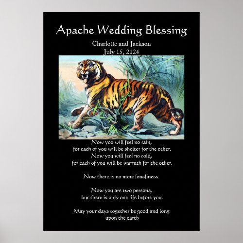 Apache Wedding Blessing Saber Toothed Tiger Poster