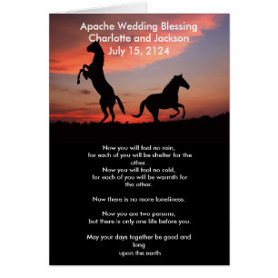 Apache Wedding Blessing silhouette Cards