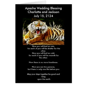 Apache Wedding Blessing Tiger 2 Cards