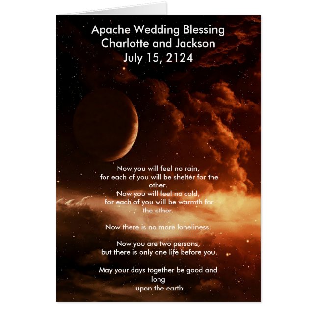 Apache Wedding Blessing Universe Cards (Front)