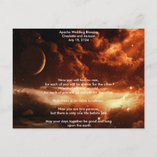 Apache Wedding Blessing Universe Postcard