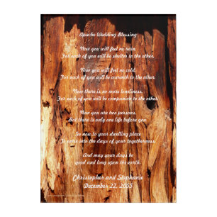 Apache Wedding Blessing Weathered Wood  Acrylic Print