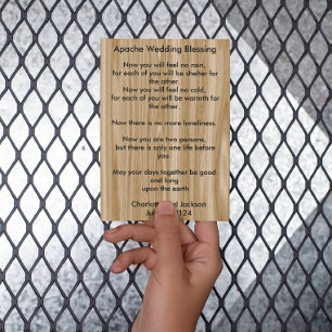 Apache Wedding Blessing Wood Grain Cards