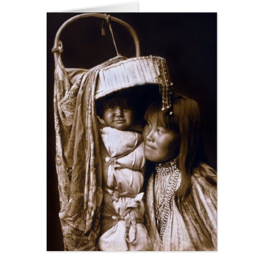 Apache Woman with her Papoose Cards (Front)