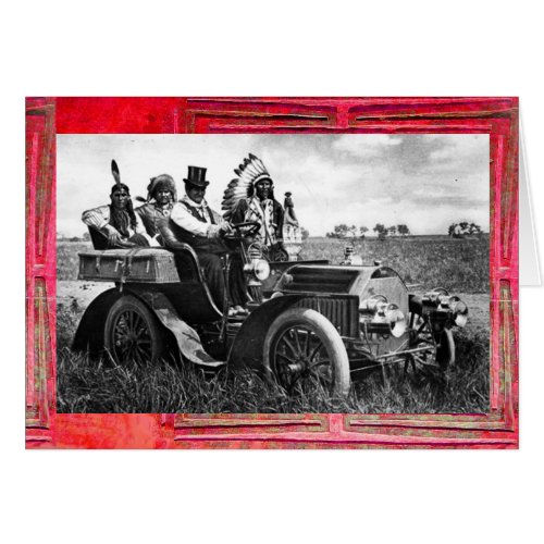 APACHES AND GERONIMO DRIVING A MOTOR CAR