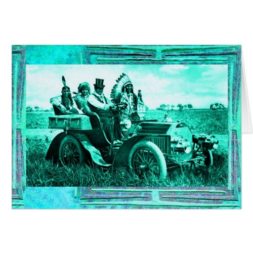 APACHES AND GERONIMO DRIVING A MOTOR CAR