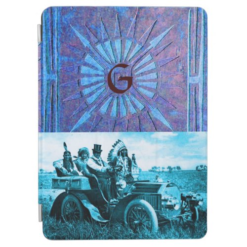 APACHES AND GERONIMO DRIVING A MOTOR CAR Blue iPad Air Cover