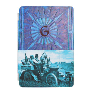 APACHES AND GERONIMO DRIVING A MOTOR CAR Blue iPad Mini Cover