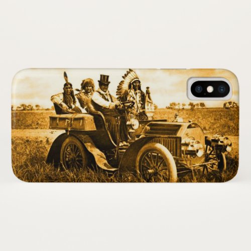 APACHES AND GERONIMO DRIVING A MOTOR CAR iPhone XS CASE
