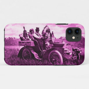 APACHES AND GERONIMO DRIVING A MOTOR CAR iPhone 11 CASE