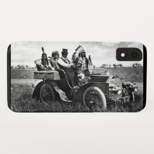 APACHES AND GERONIMO DRIVING A MOTOR CAR iPhone XR CASE