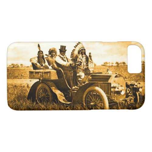 APACHES AND GERONIMO DRIVING A MOTOR CAR iPhone 87 CASE