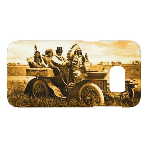 APACHES AND GERONIMO DRIVING A MOTOR CAR SAMSUNG GALAXY S7 CASE
