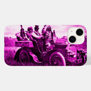 APACHES AND GERONIMO DRIVING A MOTOR CAR Pink Case-Mate iPhone 14 Case