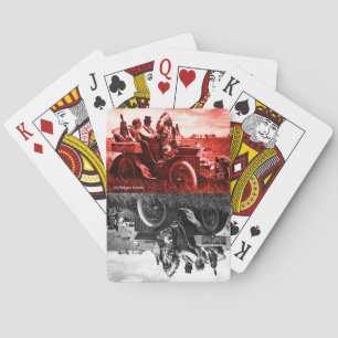 APACHES AND GERONIMO DRIVING A MOTOR CAR POKER CARDS