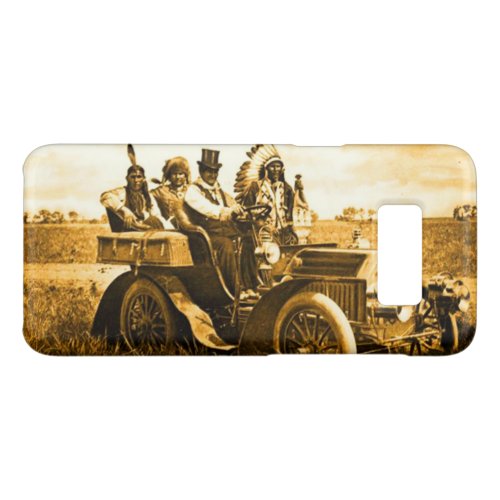 APACHES AND GERONIMO DRIVING A MOTOR CAR Yellow Case_Mate Samsung Galaxy S8 Case