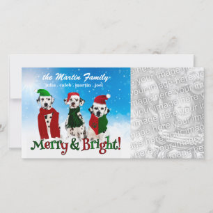 APAL - Christmas Dalmatian Dogs in Santa Hats Holiday Card