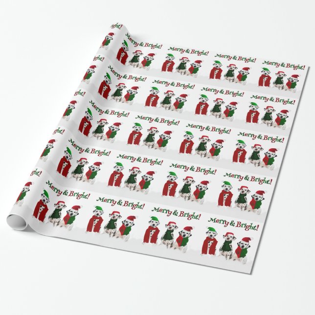 APAL - Christmas Dalmatian Dogs Wrapping Paper (Unrolled)