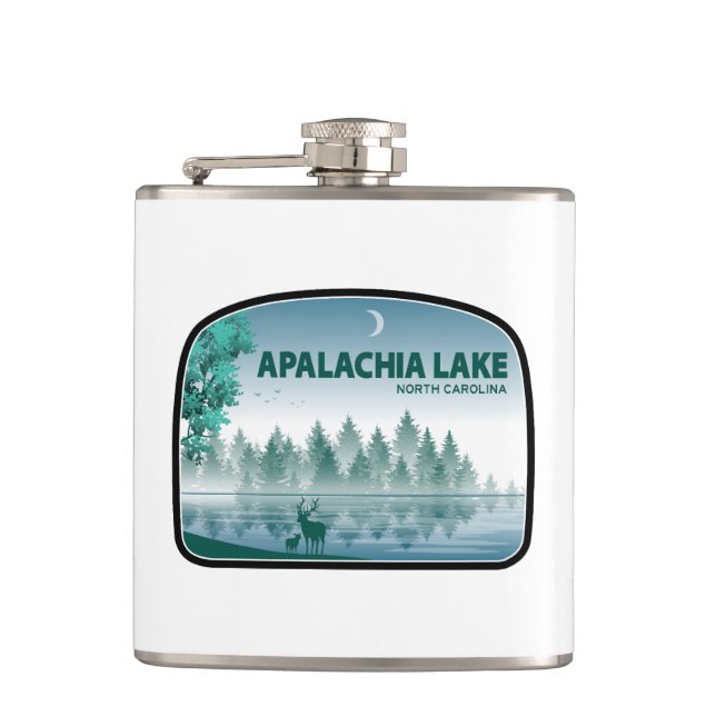 Apalachia Lake North Carolina Deer Flask (Front)