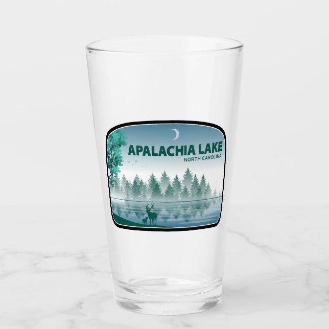 Apalachia Lake North Carolina Deer Glass (Front)