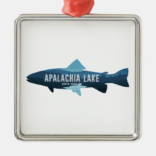Apalachia Lake North Carolina Fish Metal Ornament