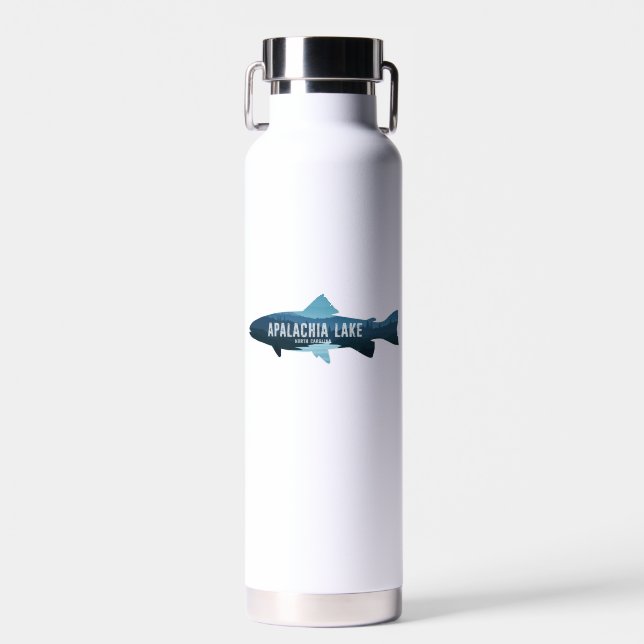Apalachia Lake North Carolina Fish Water Bottle (Front)