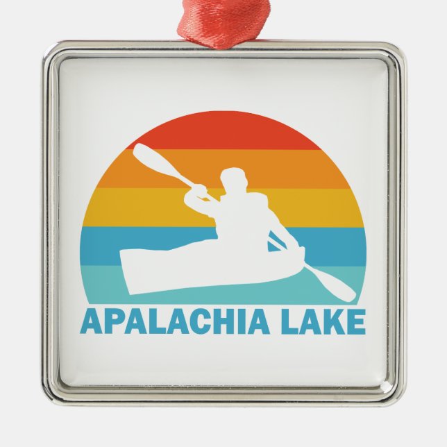 Apalachia Lake North Carolina Kayak Metal Ornament (Front)