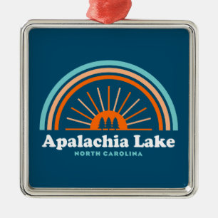 Apalachia Lake North Carolina Rainbow Metal Ornament