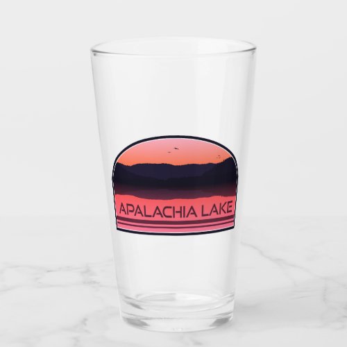 Apalachia Lake North Carolina Red Sunrise Glass