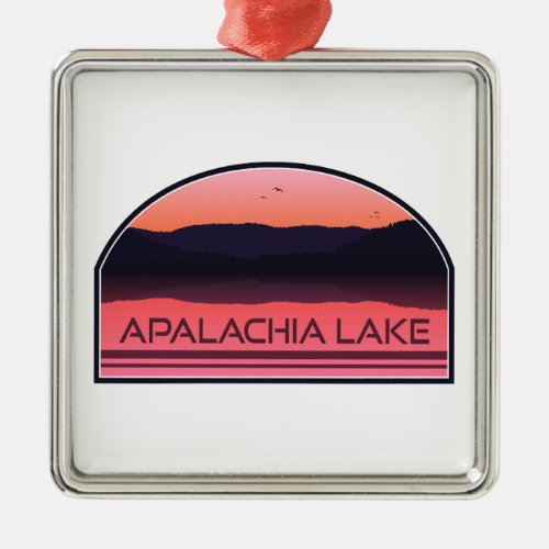 Apalachia Lake North Carolina Red Sunrise Metal Ornament