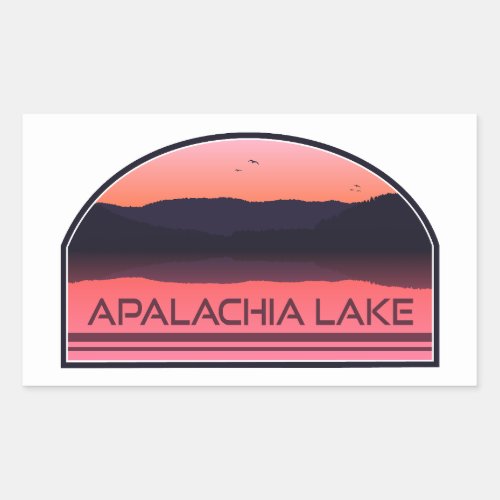 Apalachia Lake North Carolina Red Sunrise Rectangular Sticker