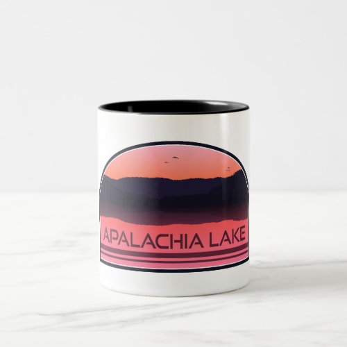 Apalachia Lake North Carolina Red Sunrise Two_Tone Coffee Mug