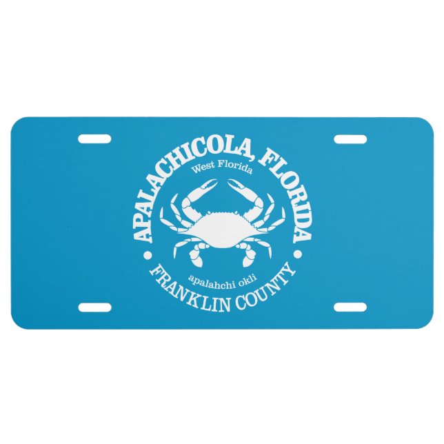 Apalachicola (crab) license plate (Front)
