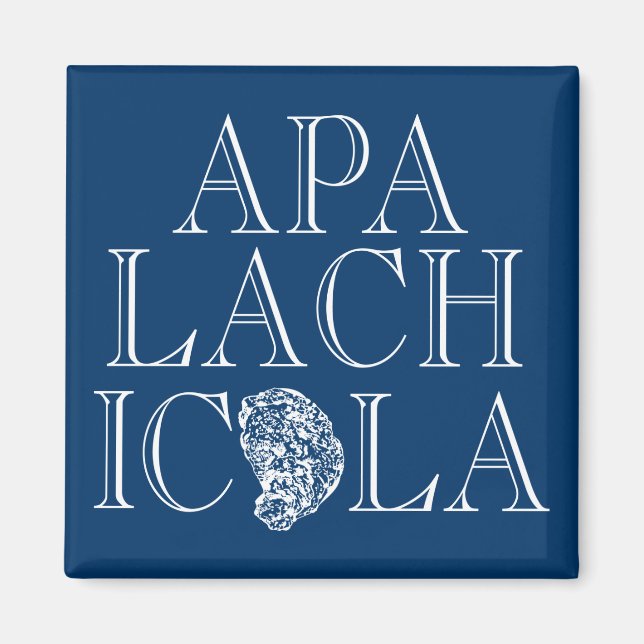 Apalachicola Florida Oyster Design Magnet (Front)