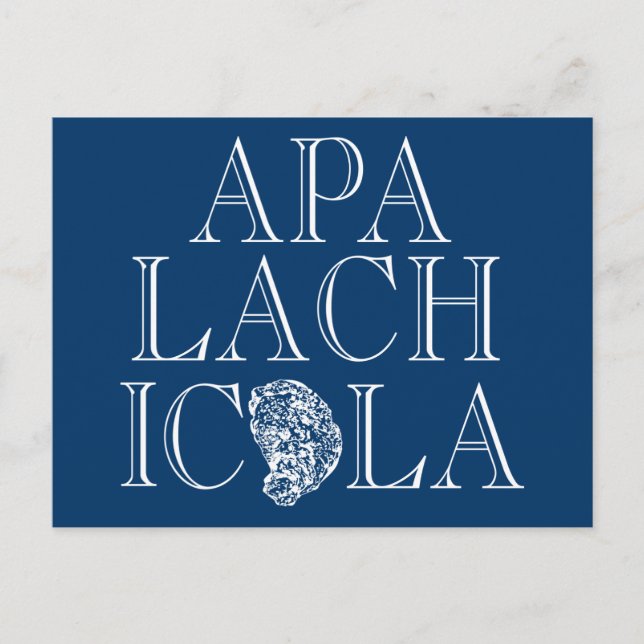 Apalachicola Florida Oyster Design Postcard (Front)