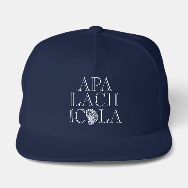 Apalachicola Florida Oyster Design Snap Back Hat (Front)