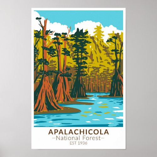 Apalachicola National Forest Baldcypress Tree Poster